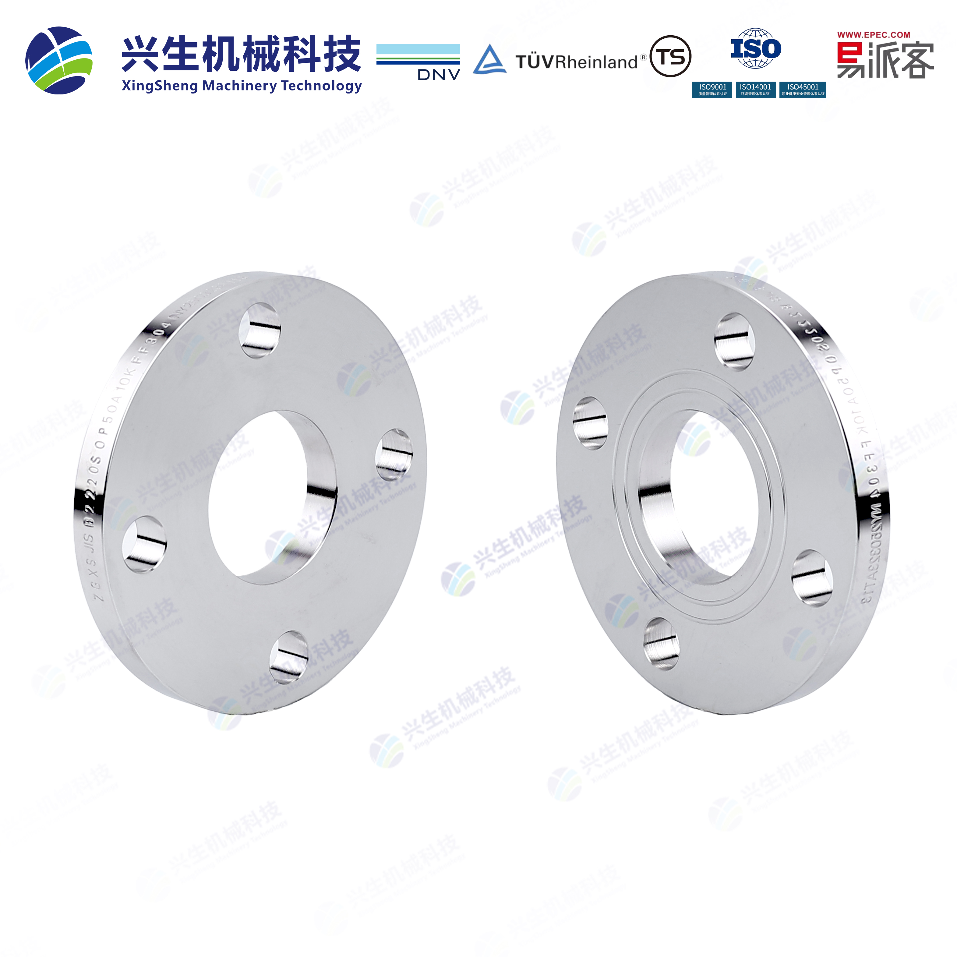 板式平焊法兰（Plate Flange）-FF JIS B2220-2012 ZGXS-两条水线