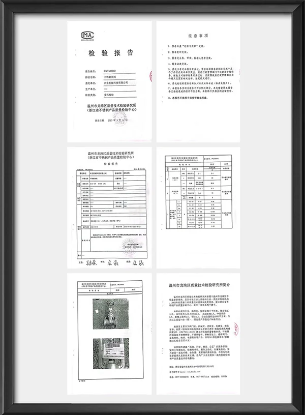 不锈钢闸阀检验报告