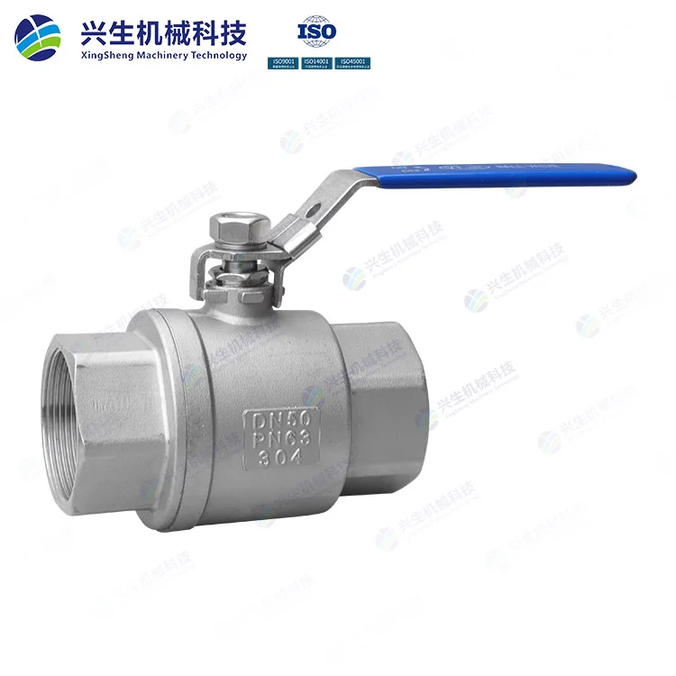 德标二片式丝扣球阀